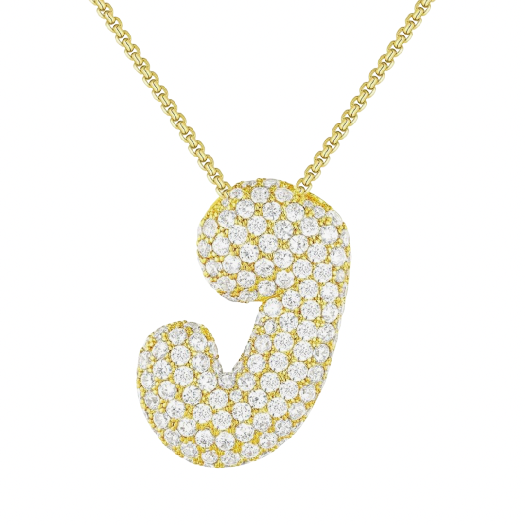 ICED INITIAL NECKLACE