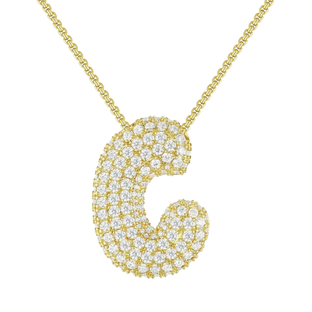 ICED INITIAL NECKLACE