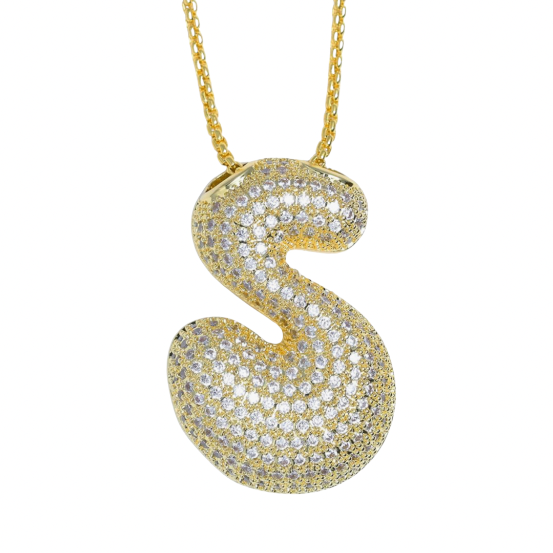 ICED INITIAL NECKLACE