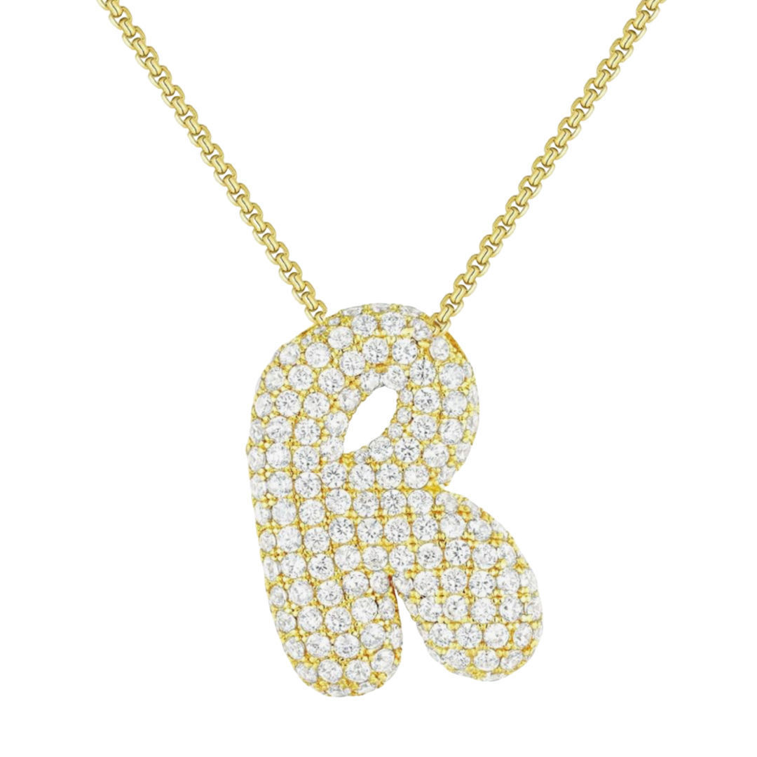 ICED INITIAL NECKLACE