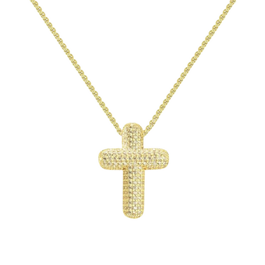 ICED CROSS NECKLACE